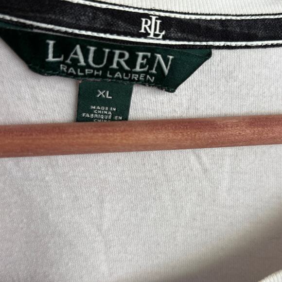 Ralph Lauren Striped Tee XL Black White Academia Prep Capsule Nautical - Picture 4 of 5